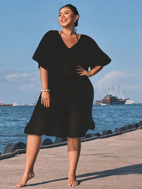 Saída de Praia com Babados Plus Size