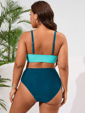 Biquíni Plus Size Color Block Elegance