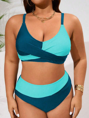 Biquíni Plus Size Color Block Elegance