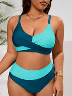 Biquíni Plus Size Color Block Elegance