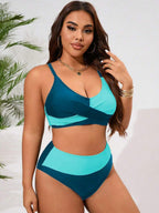 Biquíni Plus Size Color Block Elegance
