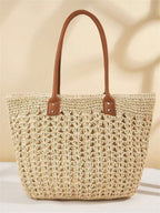 Bolsa Shopper em Palha com Alça de Ombro