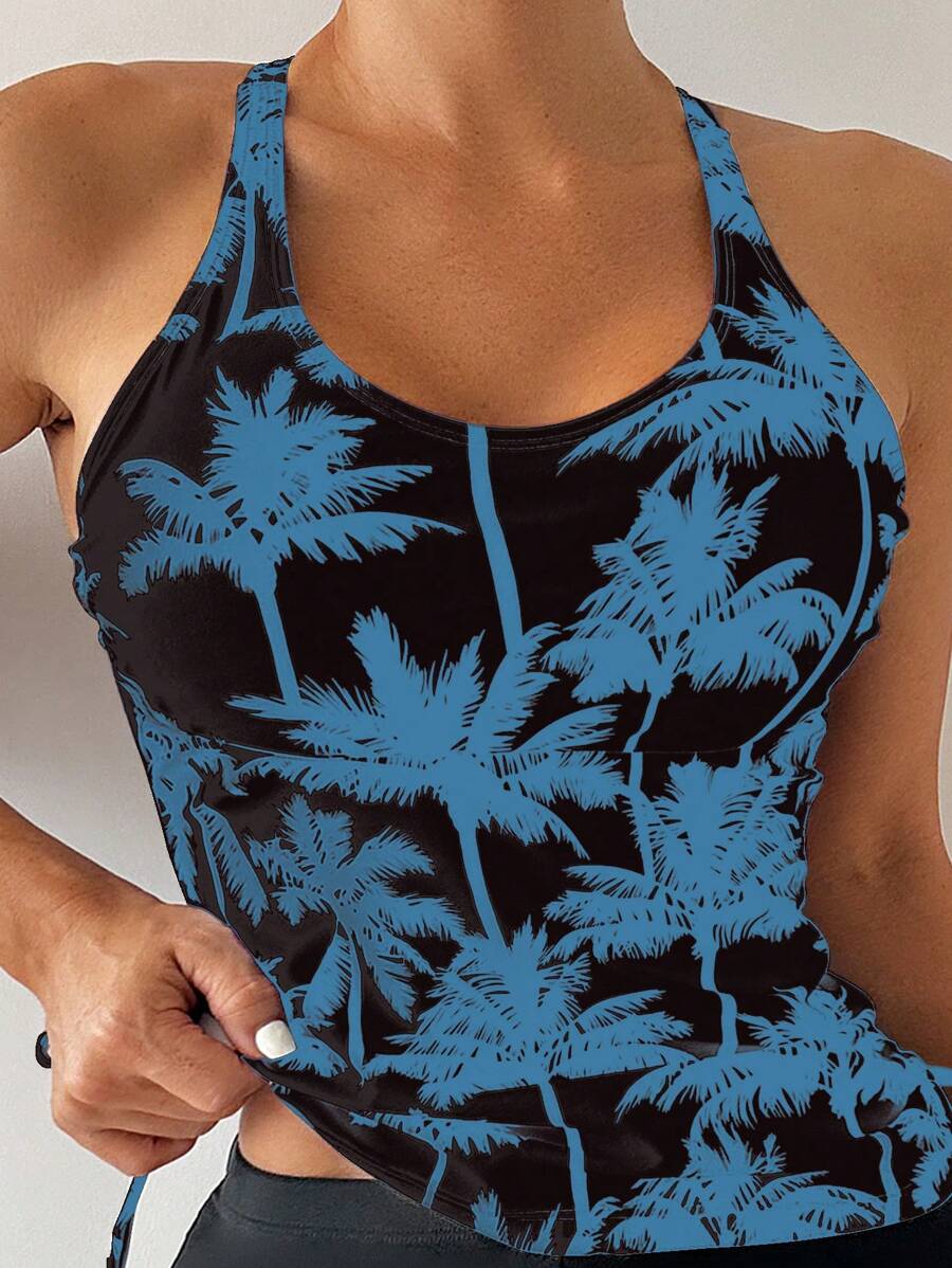 Tankini Black Palms