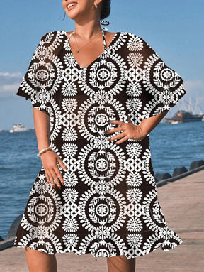 Saída de Praia com Babados Plus Size
