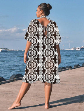 Saída de Praia com Babados Plus Size