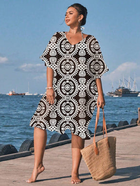 Saída de Praia com Babados Plus Size