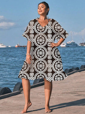 Saída de Praia com Babados Plus Size