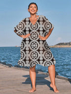 Saída de Praia com Babados Plus Size