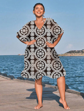 Saída de Praia com Babados Plus Size