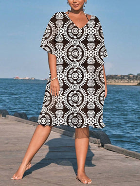 Saída de Praia com Babados Plus Size