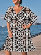 Saída de Praia com Babados Plus Size