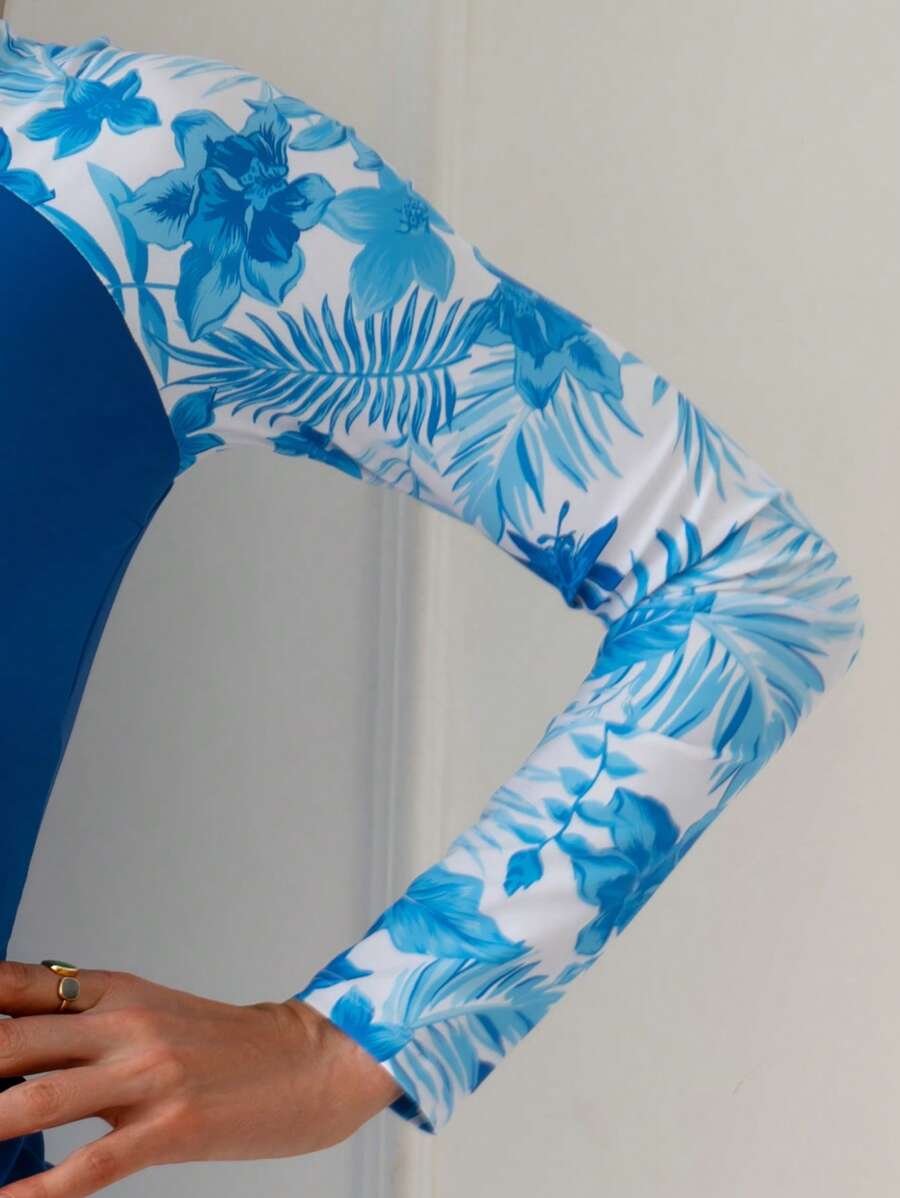 Conjunto UV Folhagem Manga longa