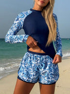 Conjunto UV Feminino Folhagens Tropicais