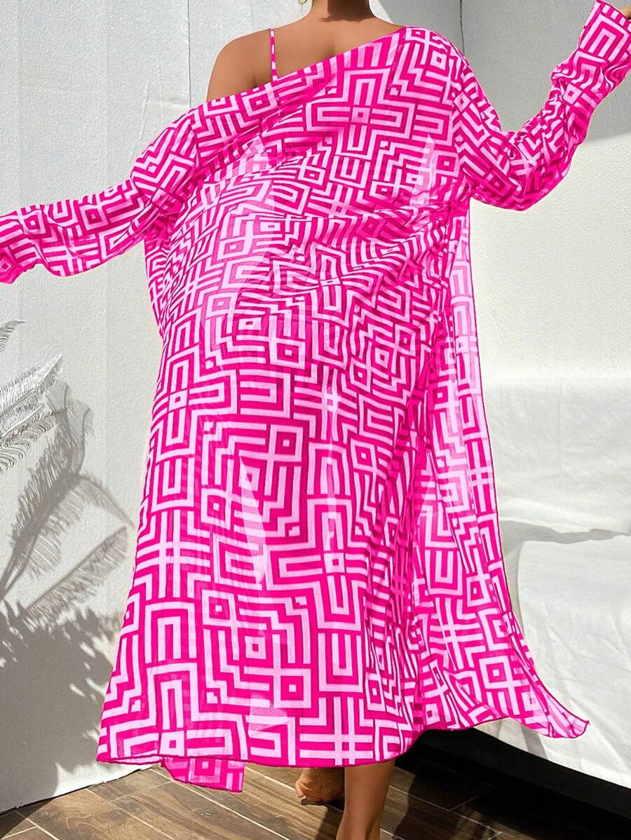 Conjunto Praia Geometric Chic 3 Peças