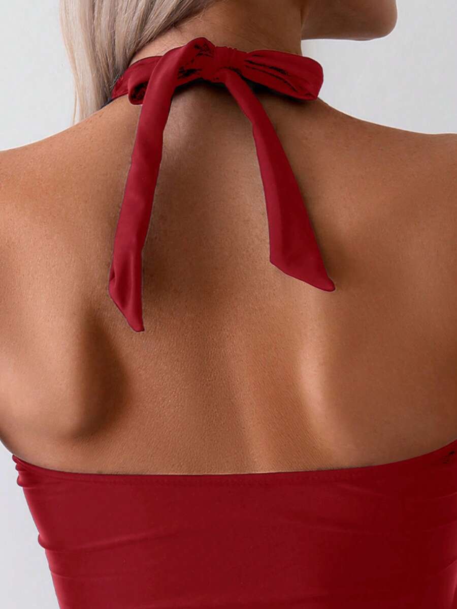 Biquíni Tankini Nó Frontal