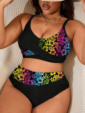 Biquíni Plus Size Color Block Elegance