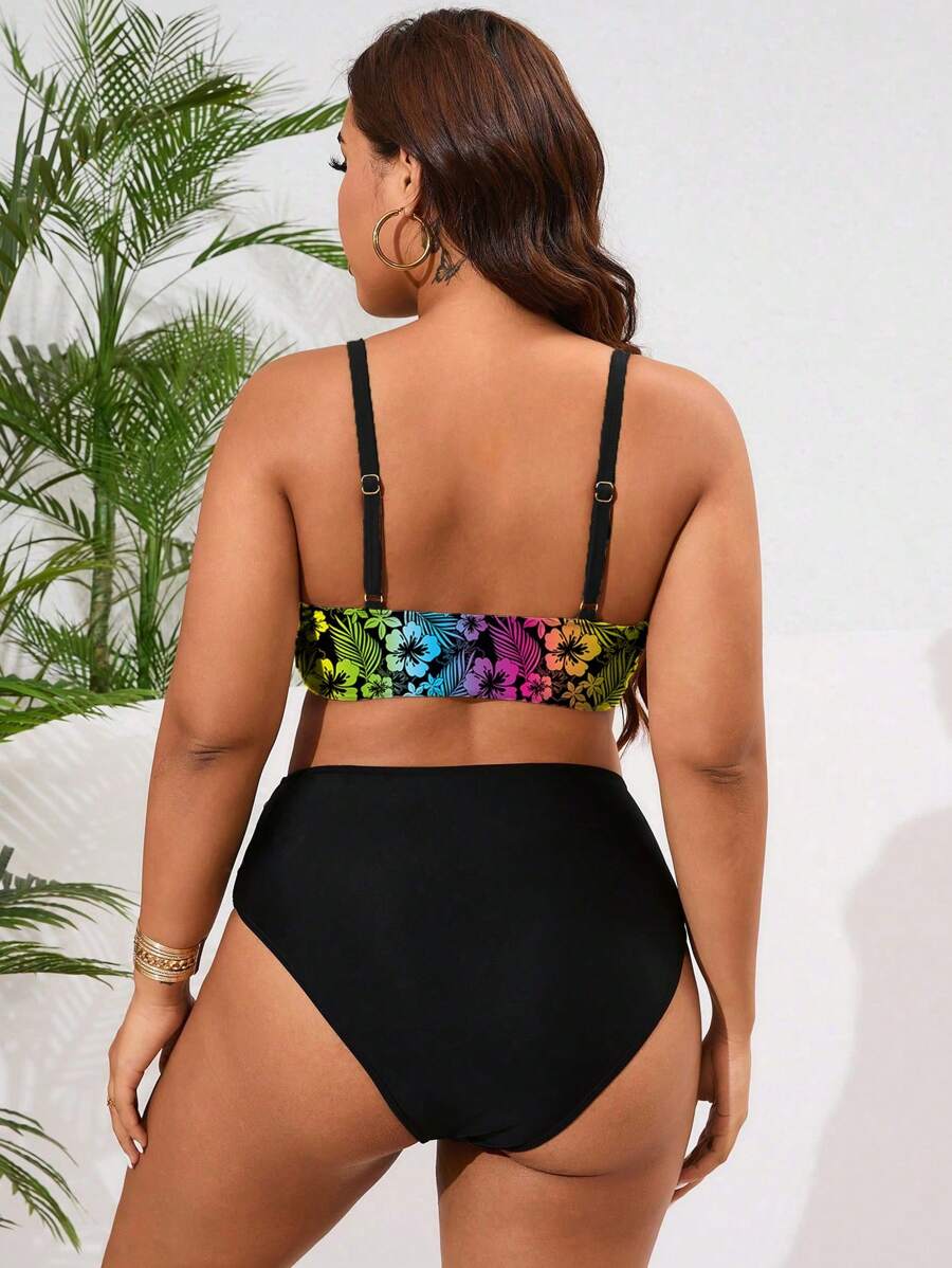 Biquíni Plus Size Color Block Elegance