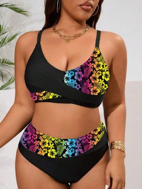 Biquíni Plus Size Color Block Elegance
