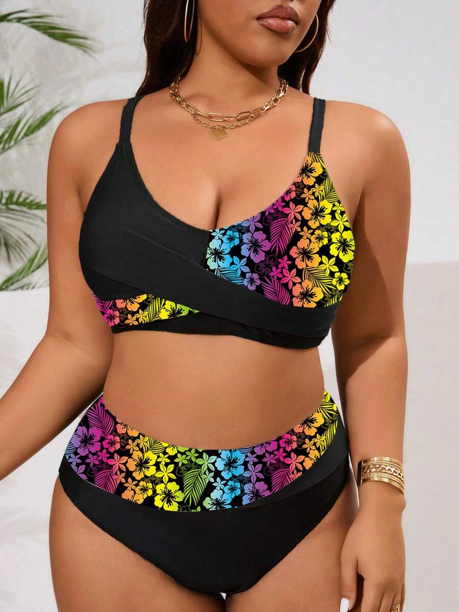 Biquíni Plus Size Color Block Elegance