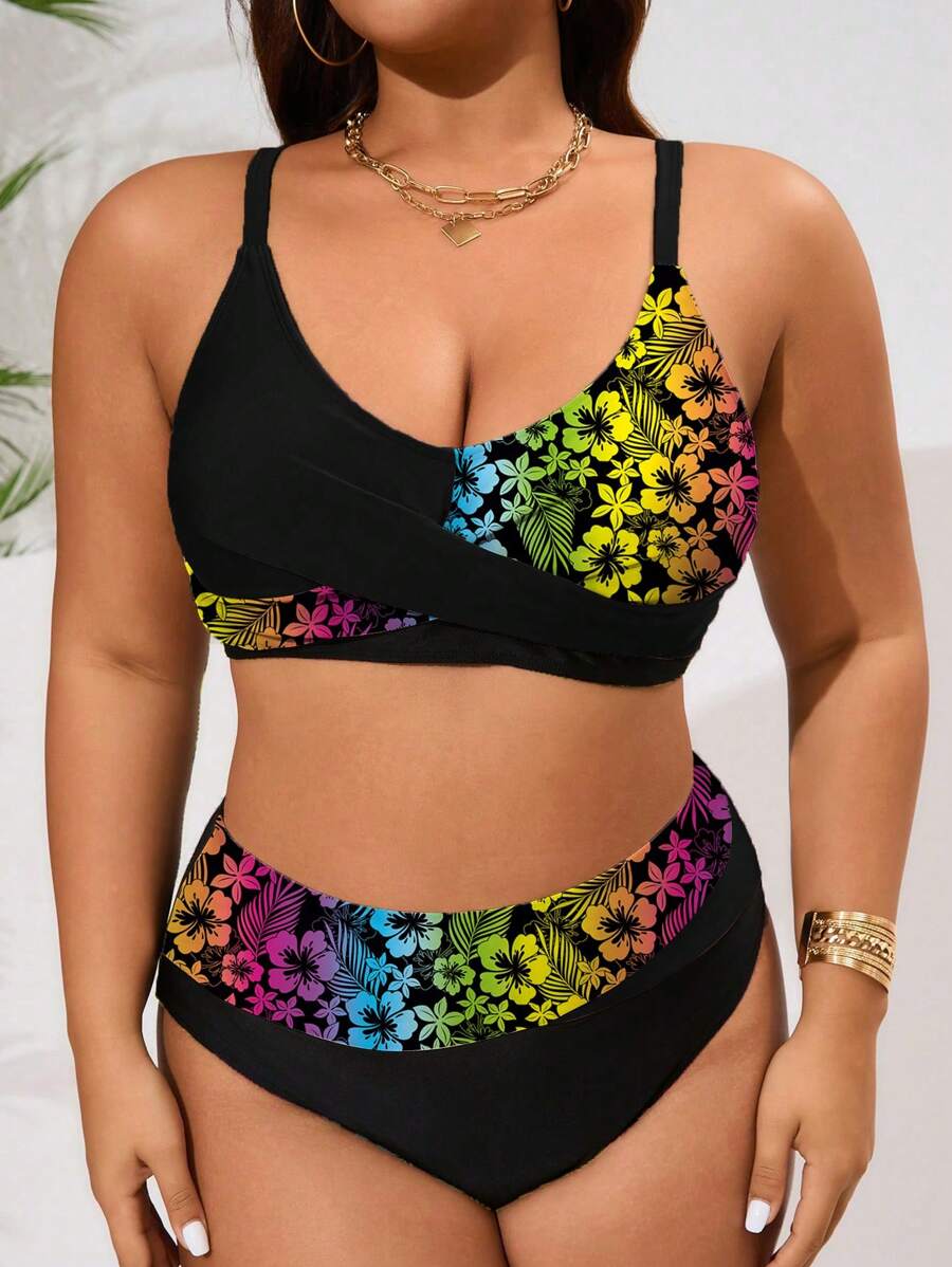 Biquíni Plus Size Color Block Elegance