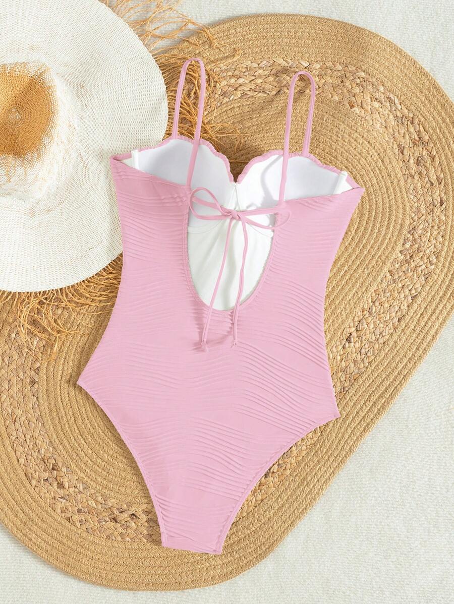 Maiô Estruturado com Bojo e Textura Plissada