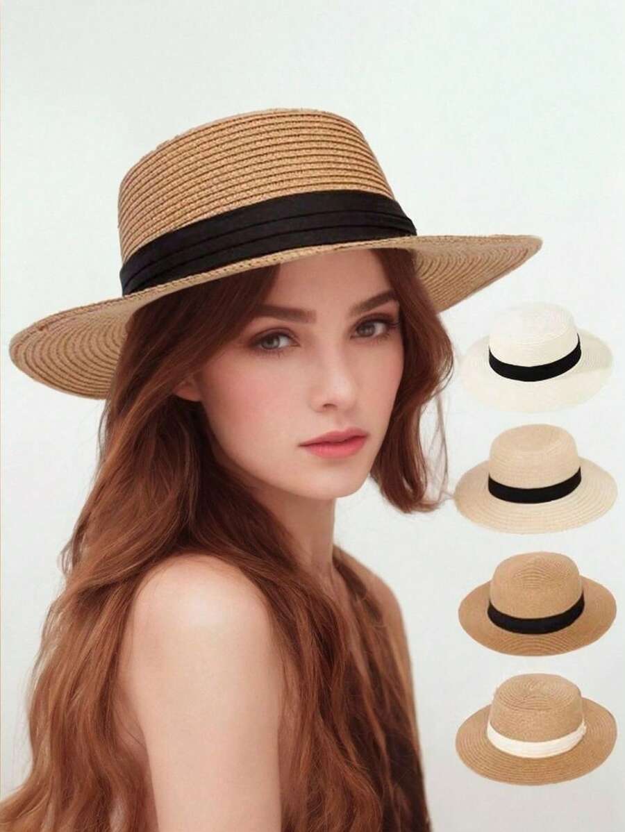 Chapéu Palha Aba Média com Fita