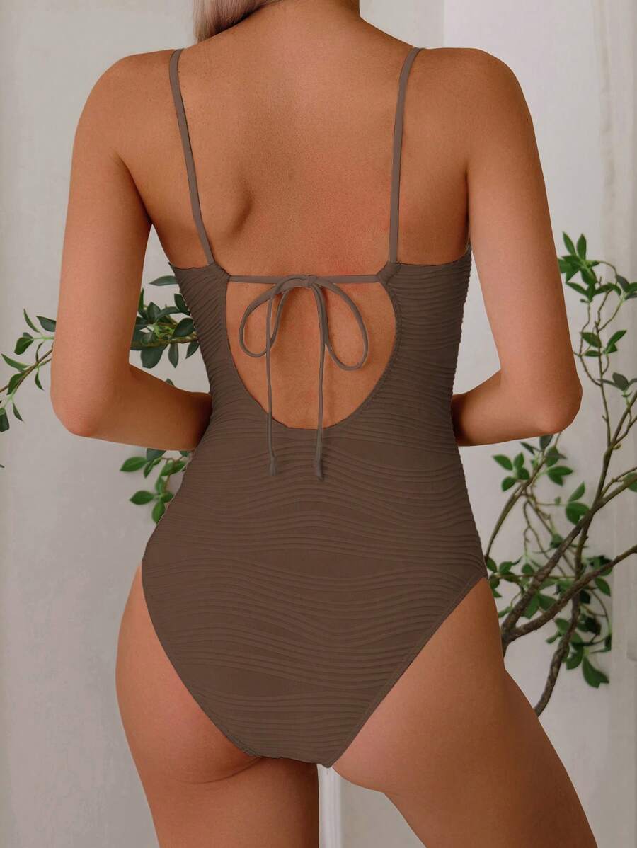 Maiô Estruturado com Bojo e Textura Plissada