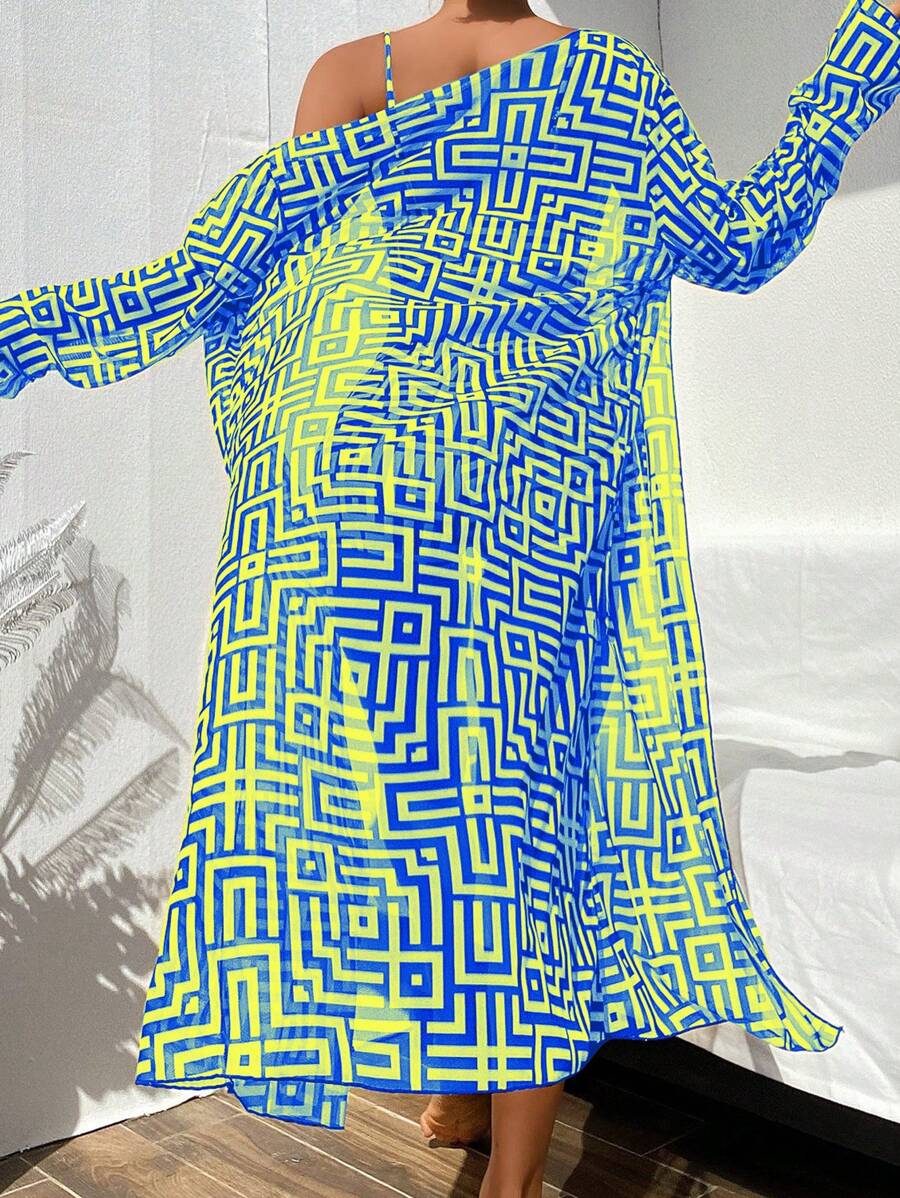 Conjunto Praia Geometric Chic 3 Peças