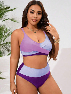 Biquíni Plus Size Color Block Elegance