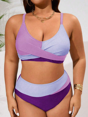 Biquíni Plus Size Color Block Elegance