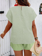 Conjunto Feminino Casual em Tecido Texturizado