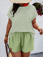 Conjunto Feminino Casual em Tecido Texturizado