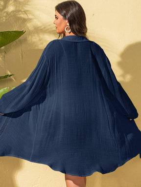 Saída de Praia Camisa Rendada Longa