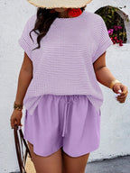 Conjunto Feminino Casual em Tecido Texturizado