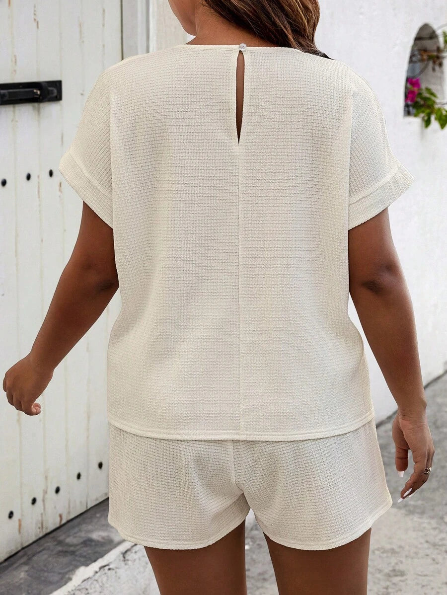Conjunto Feminino Casual em Tecido Texturizado