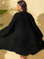 Saída de Praia Camisa Rendada Longa