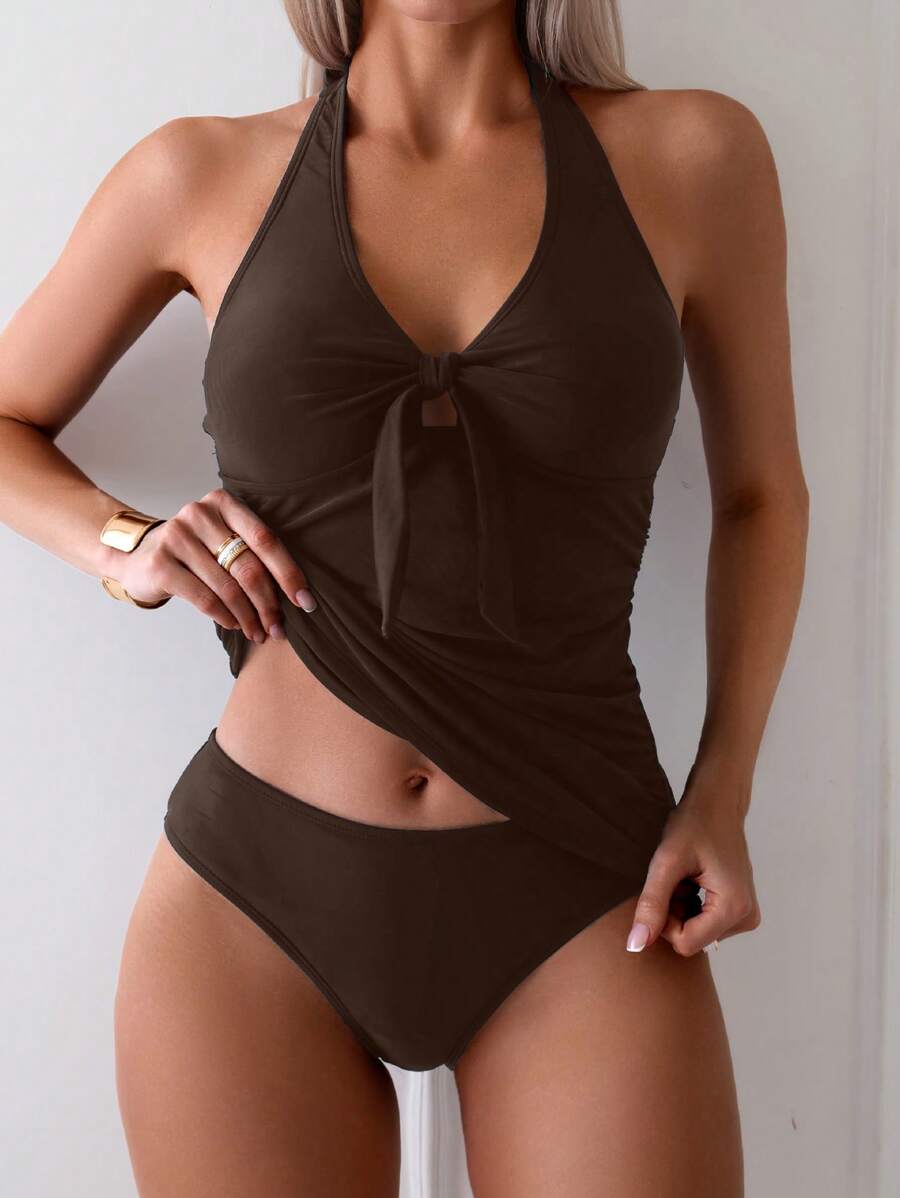Biquíni Tankini Nó Frontal