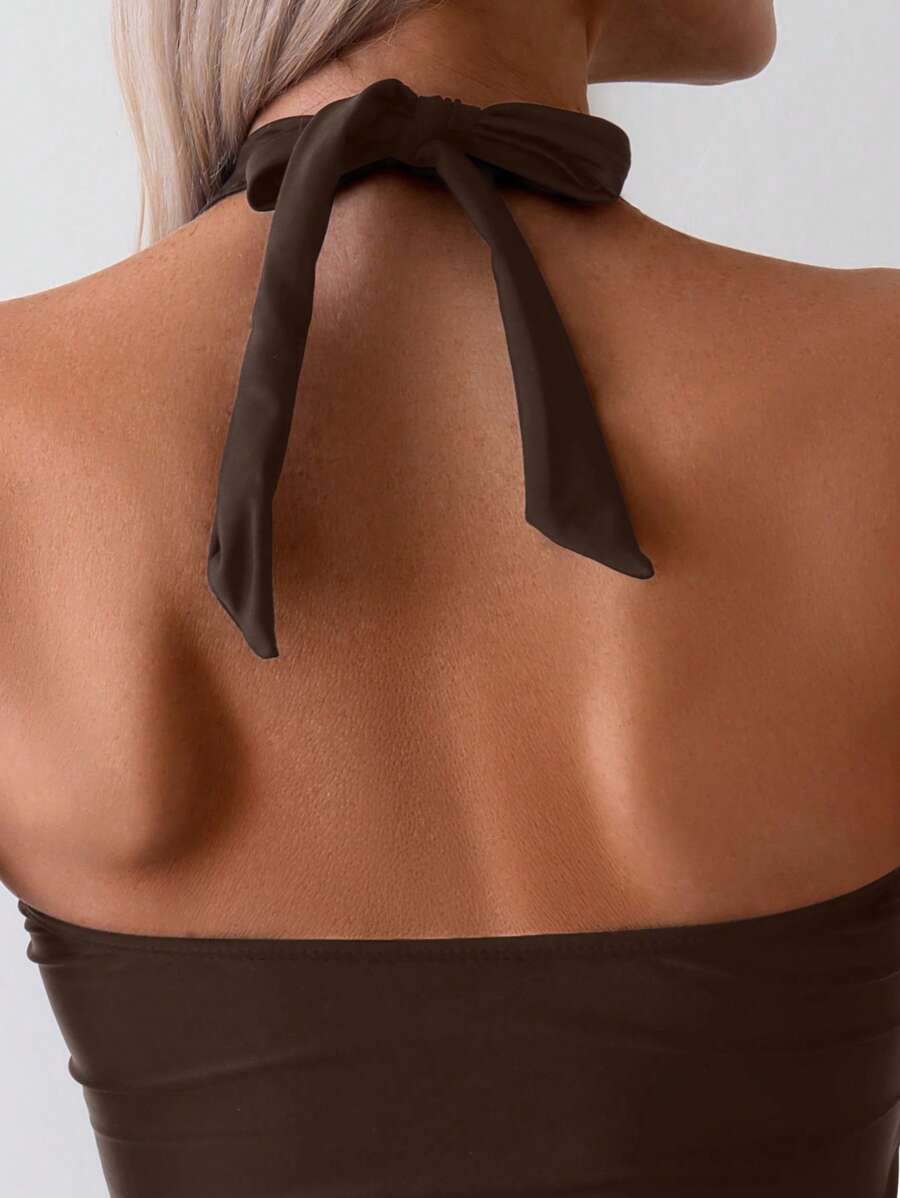 Biquíni Tankini Nó Frontal