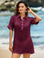 Saída de Praia Camisa em Linho