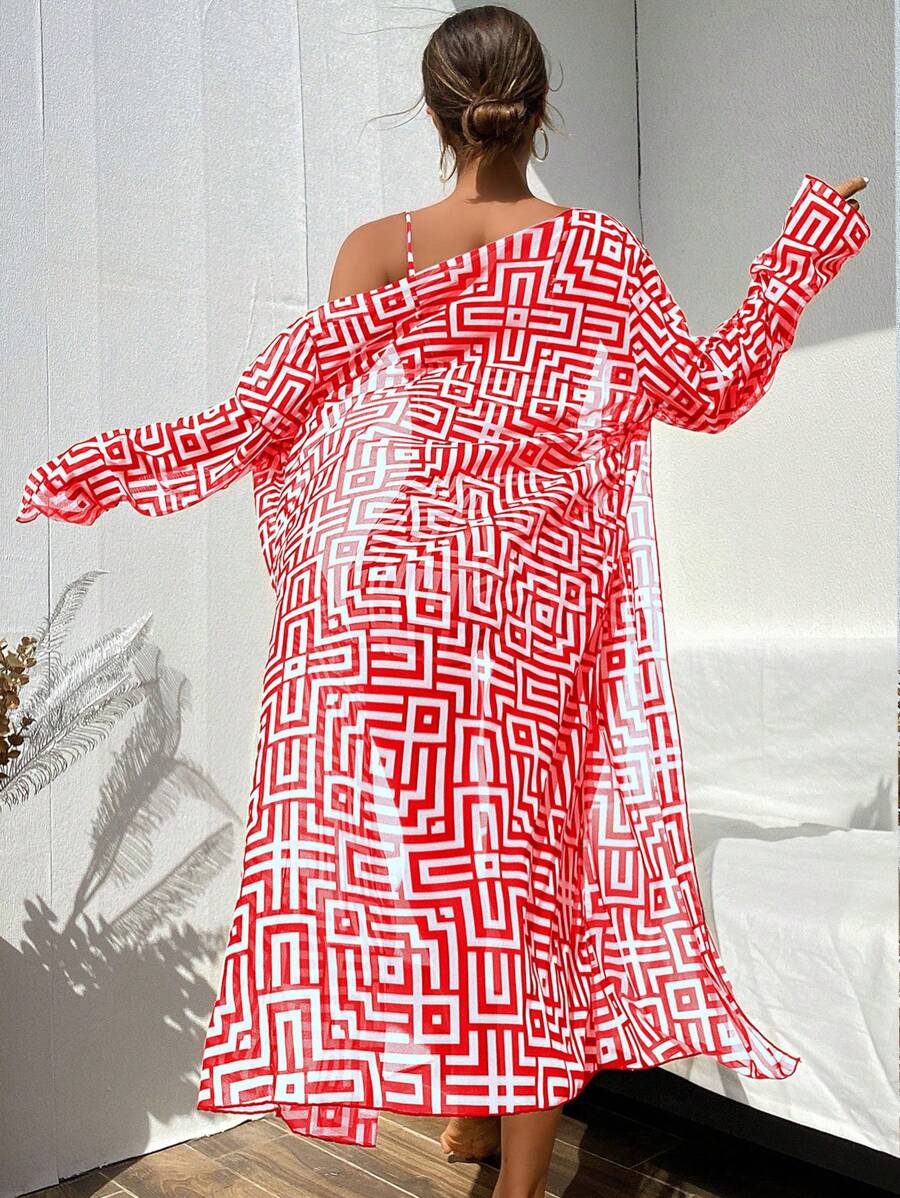 Conjunto Praia Geometric Chic 3 Peças