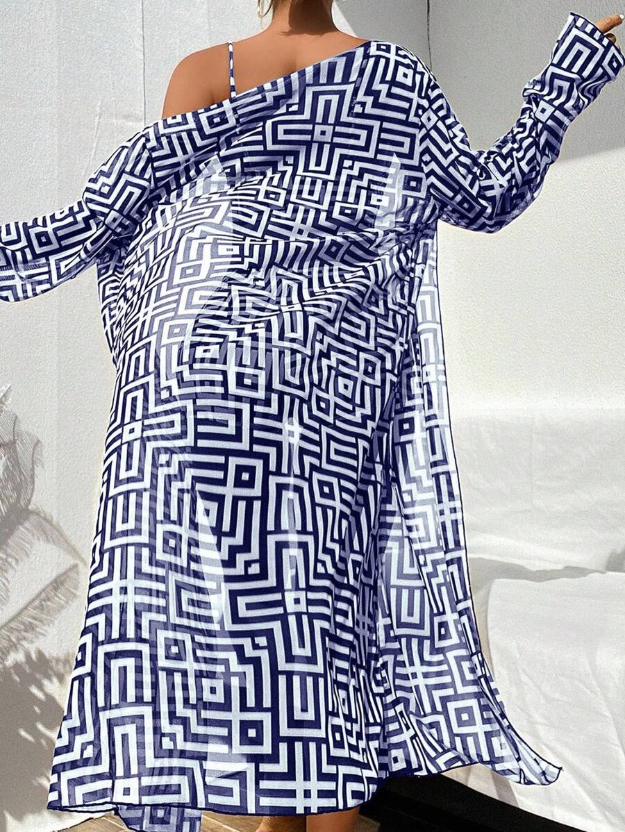 Conjunto Praia Geometric Chic 3 Peças