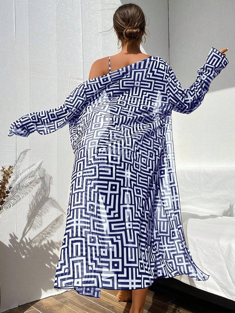 Conjunto Praia Geometric Chic 3 Peças