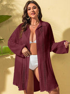 Saída de Praia Camisa Rendada Longa