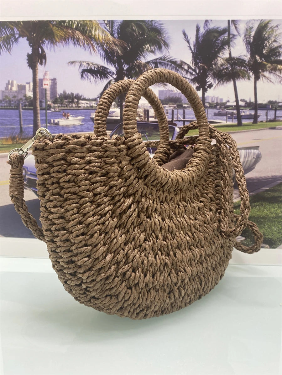 Bolsa de Mão e Transversal em Palha