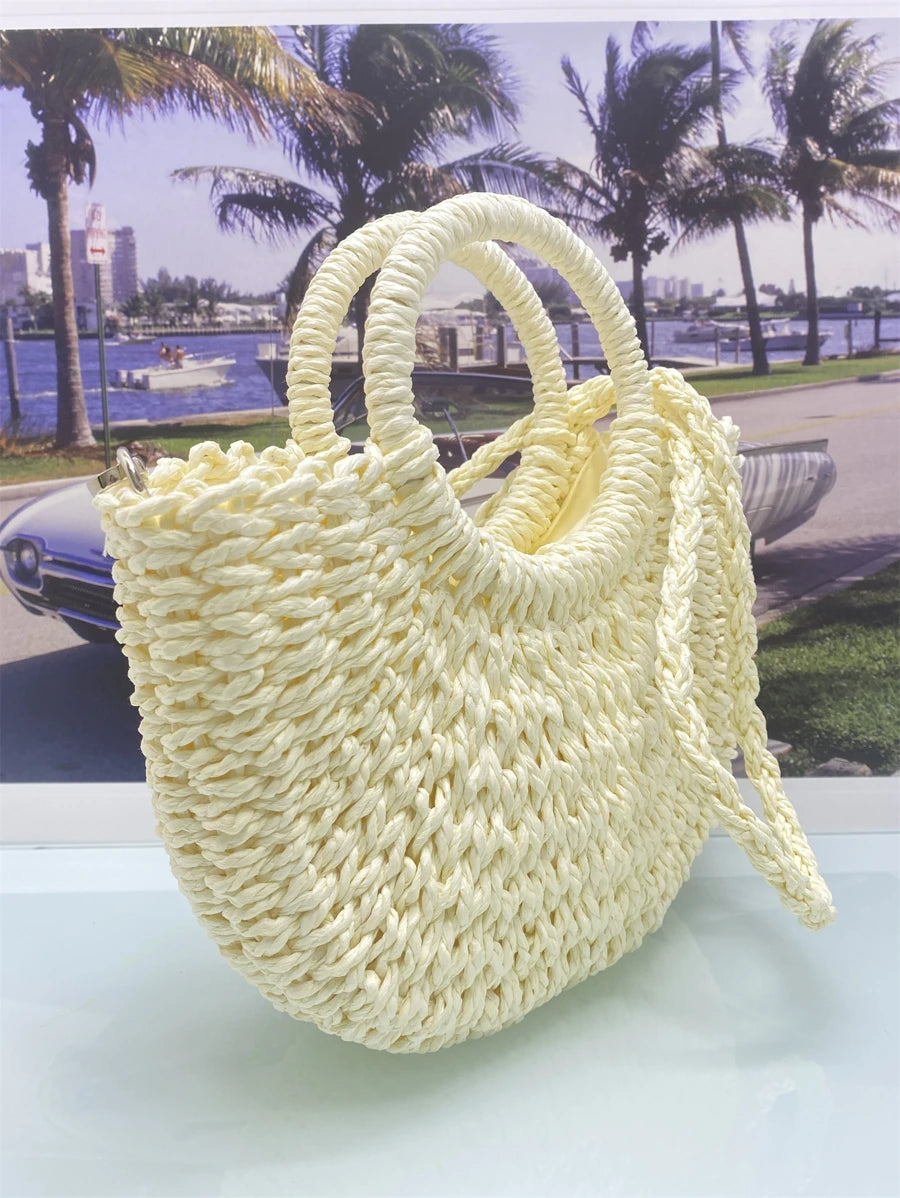 Bolsa de Mão e Transversal em Palha