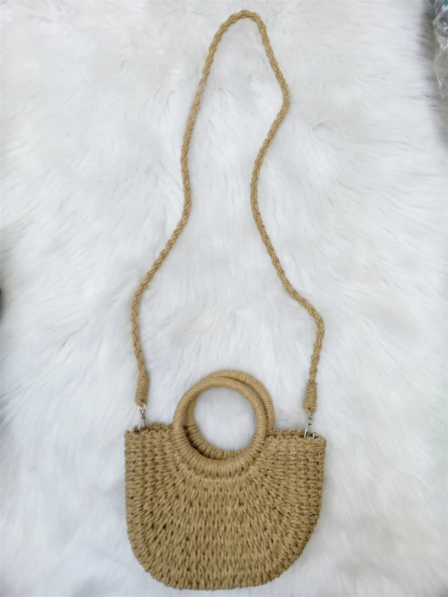 Bolsa de Mão e Transversal em Palha