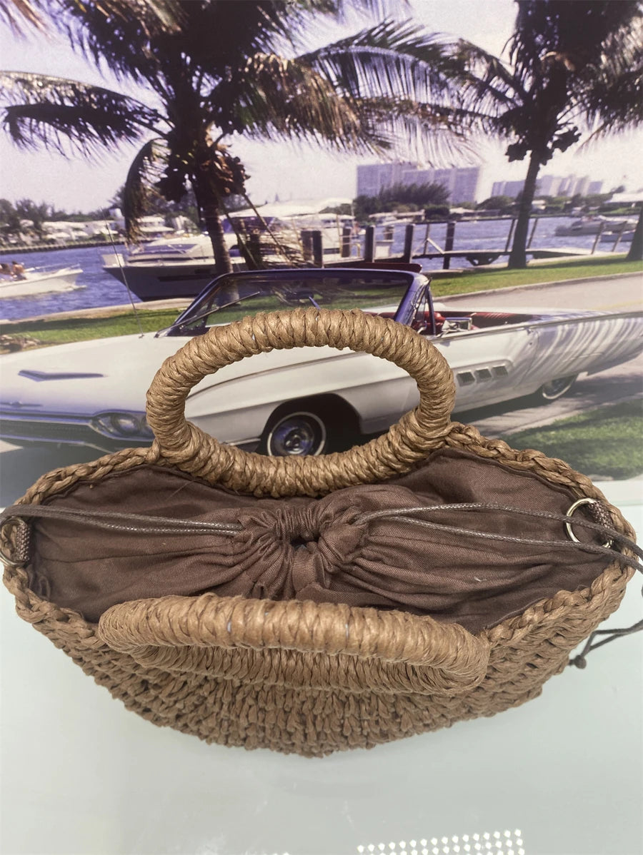 Bolsa de Mão e Transversal em Palha