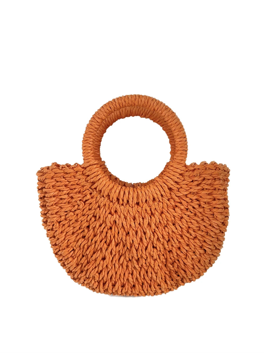 Bolsa de Mão e Transversal em Palha