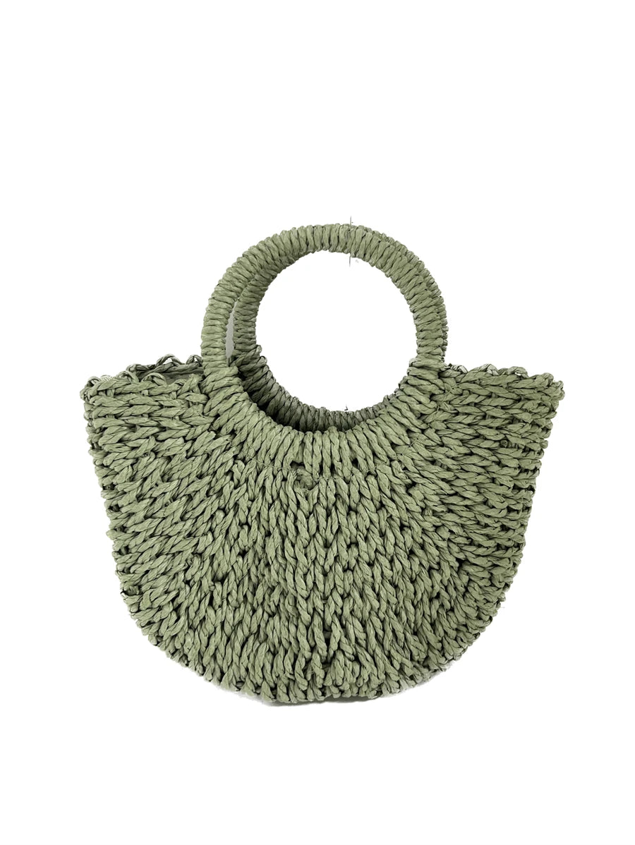 Bolsa de Mão e Transversal em Palha