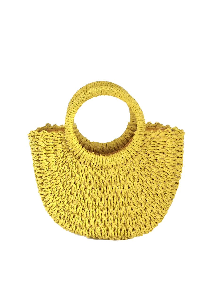 Bolsa de Mão e Transversal em Palha